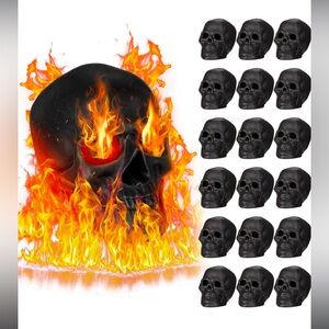 Wettarn 20 Pcs Imitated Human Skull, Gas Log Skull Fire Pits Ceramic, Fireproof